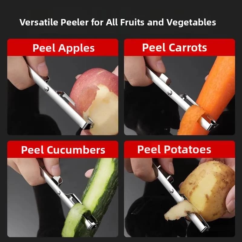 Pelapatate Professionale in Acciaio Inossidabile Extra Spesso, Utensile da Cucina per Frutta e Verdura, Coltello per Pelare per Uso Domestico