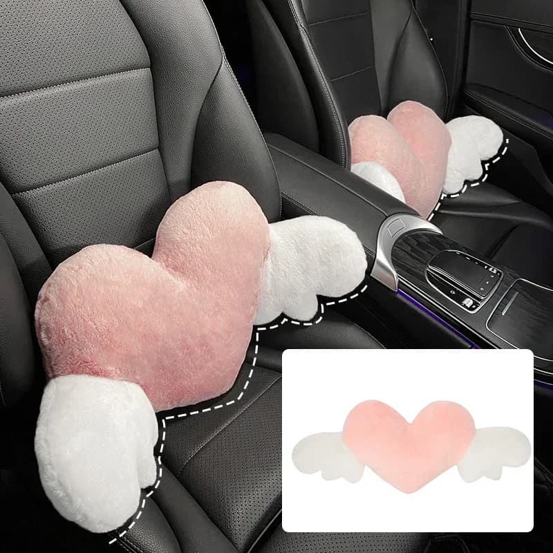 Cuscino per auto a forma di cuore, cuscino per il collo, cuscino per la schiena, cuscino per la vita, cuscino per il sedile, accessori auto Worldm