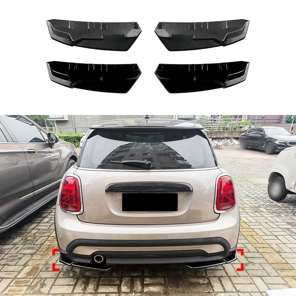 2PCS Car Rear Diffuser Spoiler Rear Lip For BMW For Mini Cooper F55 F56 F57 Exterior Modification Accessories