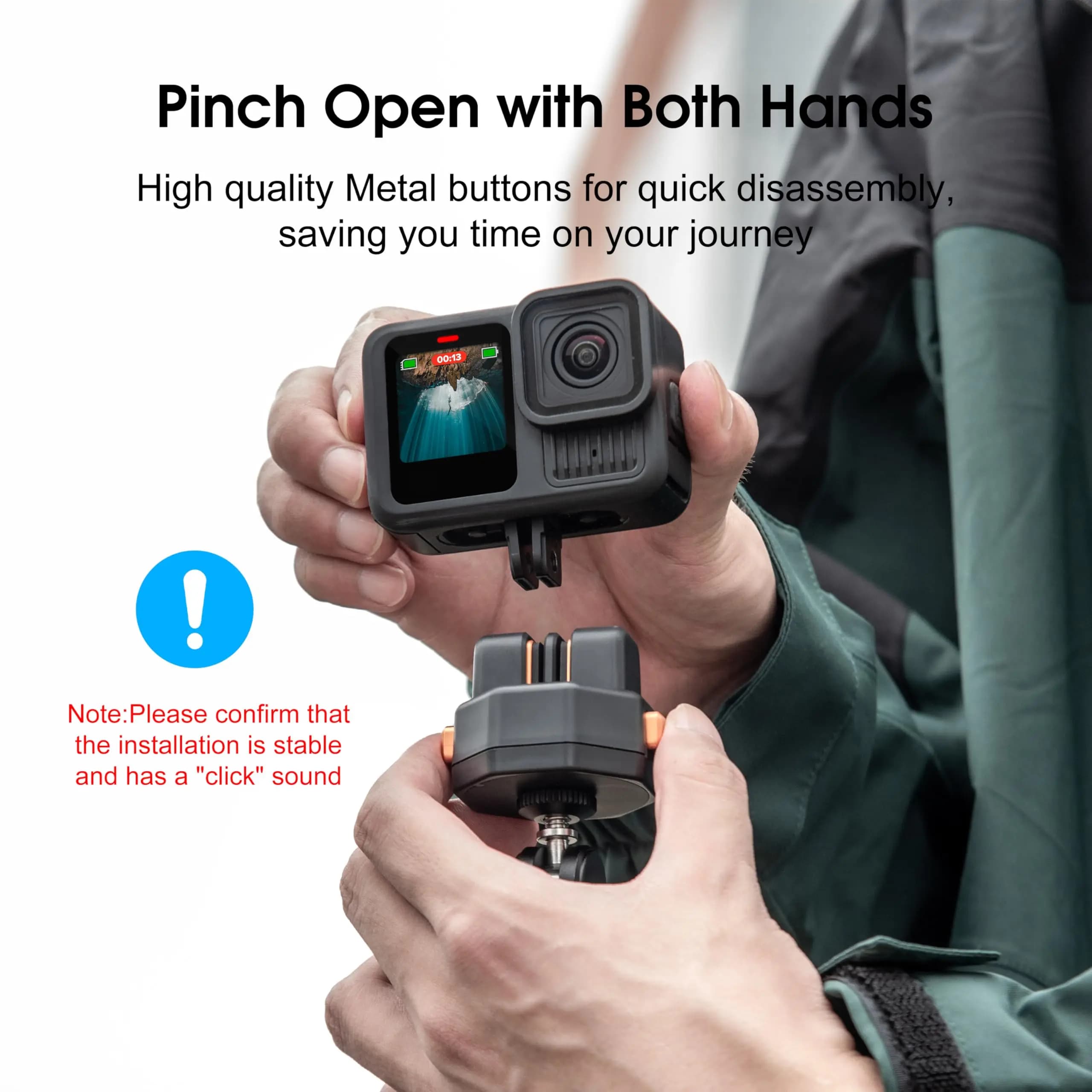 Kit Piastra Magnetica a Sgancio Rapido, Adattatore QR per Treppiede per Insta 360 Go Ultra, Gopro Hero 13, DJI Osmo Action 5 Pro e Accessori