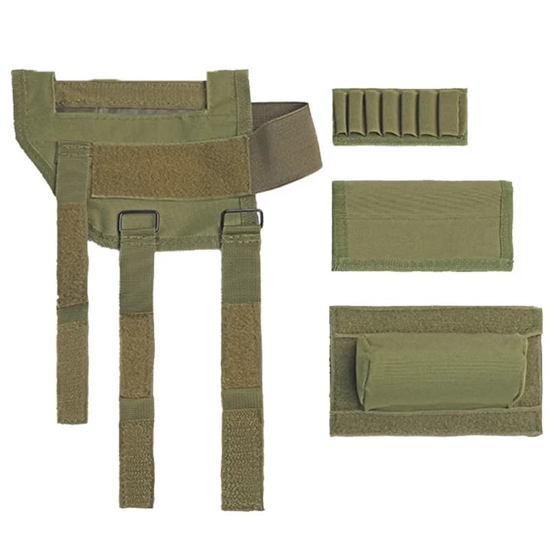 Borsa per Armi Regolabile con Accessori, Poggiaguancia Tattico, Tasca Portacaricatore, Borsa per Caccia e Tiro Sportivo all'Aperto
