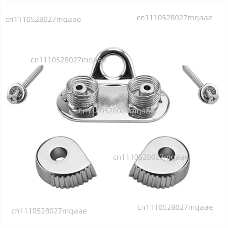 Sailboat Casting Rope Clamp with Two Self-tapping Screws Stainless Steel Wire Grip Marine Hardware Fittings Pilates Clamp