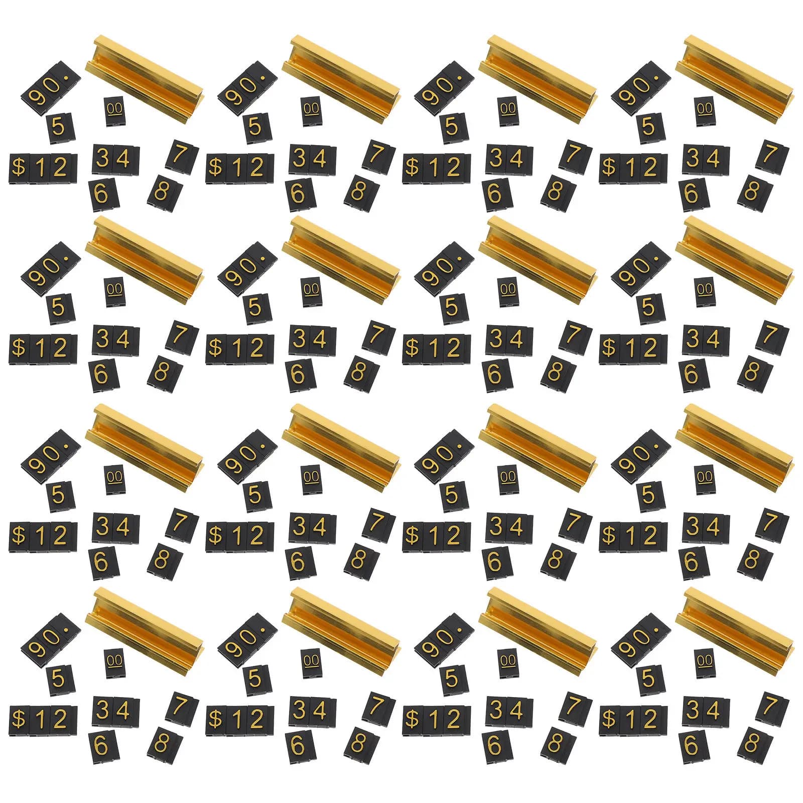 16 Set di Espositori per Etichette Prezzi, Cubi Prezzi Regolabili, Portaetichette Flessibili per Negozi, Etichette per Prezzi da Banco per Gioiellerie
