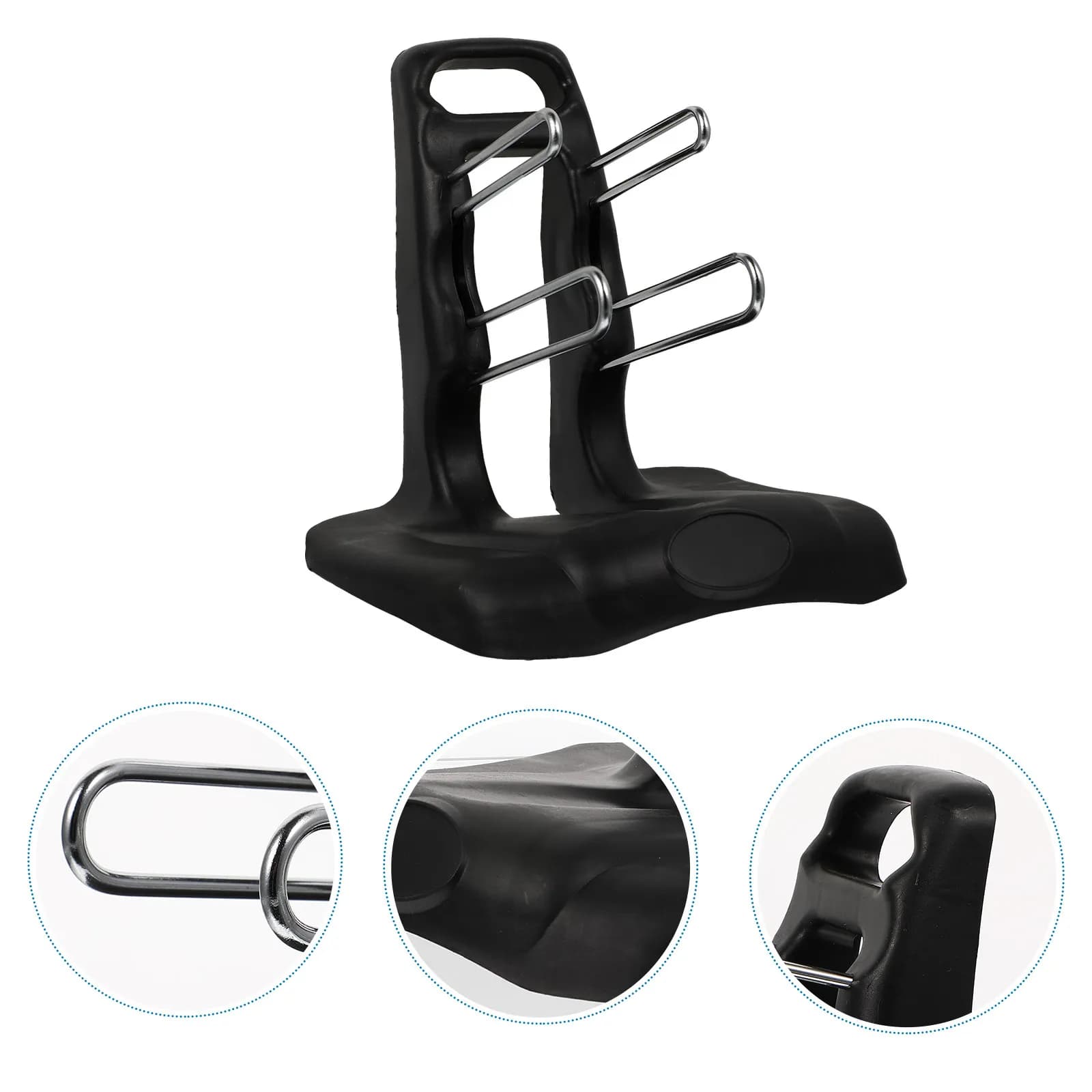 Porta manubri in PP resistente, design compatto e pratico, antiscivolo, a 3 livelli, organizer per manubri, attrezzatura fitness, accessori da palestra