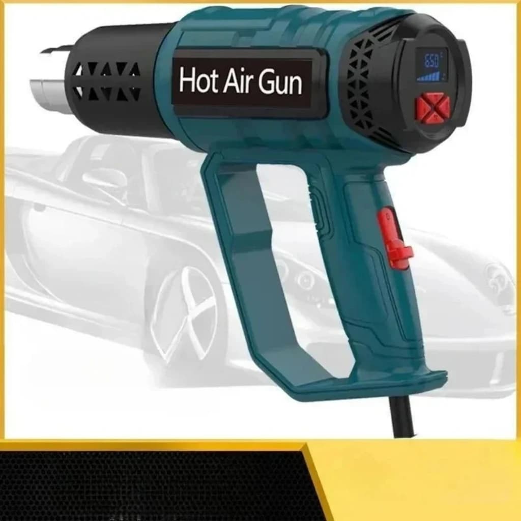 Pistola ad aria calda digitale LCD da 2000 W - per la decorazione e la riparazione dell'auto con spelafili per tubi dell'olio restringenti