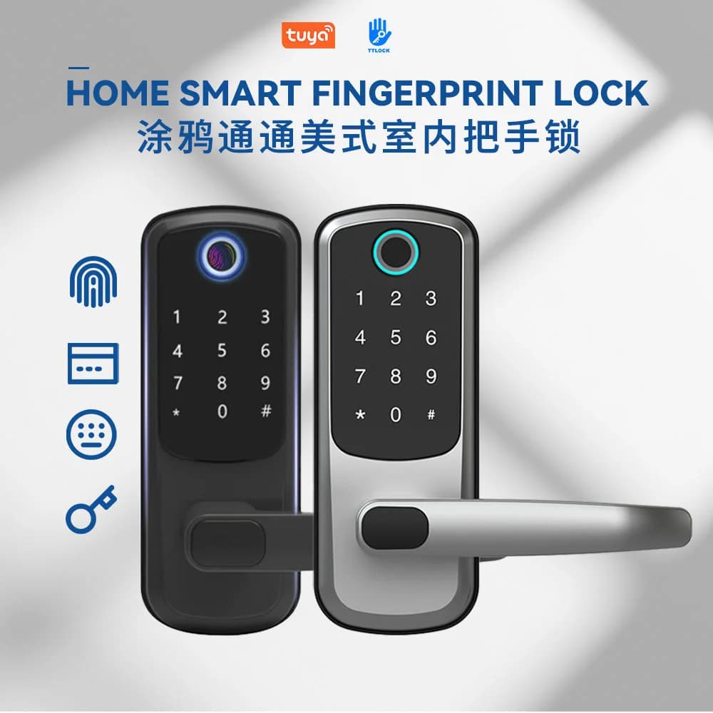 Smart Fingerprint Lock-Tuya WiFi IC card serratura con tastiera, telecomando tramite app per il noleggio dell'armadio della camera da letto dell'appartamento