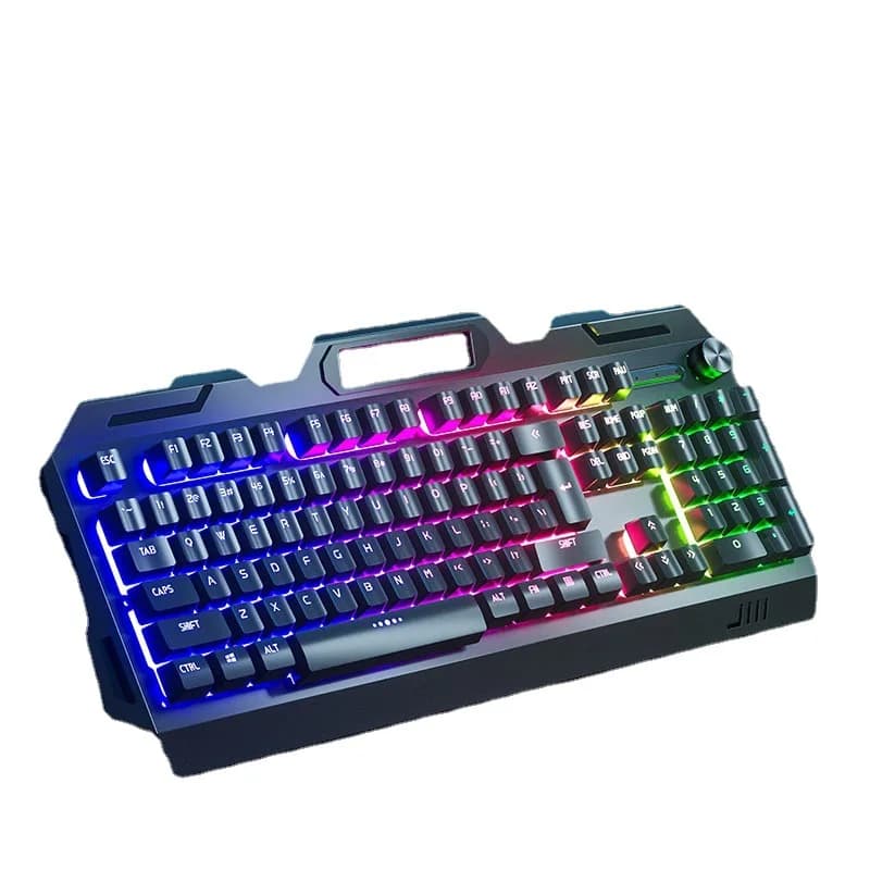 Set tastiera, mouse e cuffie cablati illuminati, tastiera da gaming, per computer desktop e laptop, keycaps punk