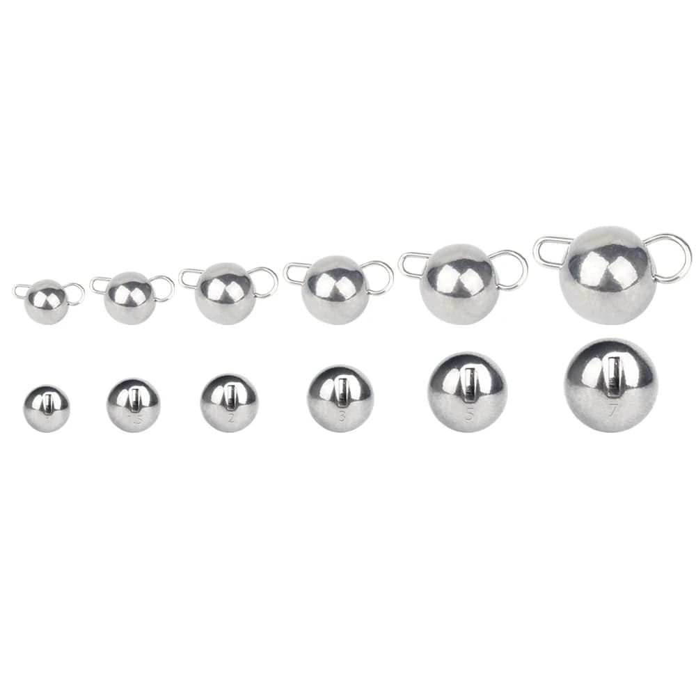 MUUNN 10Pcs Cheburashka Weights Fishing Sinkers 1~7g Tungsten Cannonball Jig Head Fishing Weights Tungsten Cheb Rig Weights