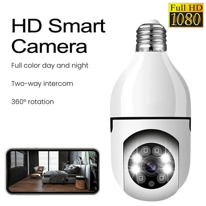 Lampadina e27 Telecamera di sorveglianza Wifi 2.4G WIfi Visione notturna wireless Monitoraggio umano automatico Video Sicurezza Baby Monitor