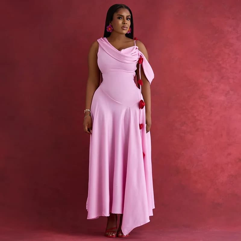 Set di abiti da donna Top con corsetto senza spalline stampato + abito con gonna lunga in raso 2025 Abiti da sera eleganti estivi con due pezzi