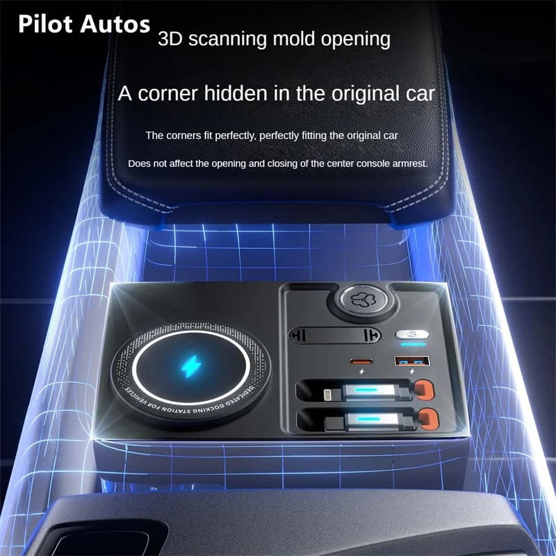 Quick 135W Charger for Audi A4 A5 S4 S4 RS4 RS5 2017-2025, USB Charging Station with Car Deodorant