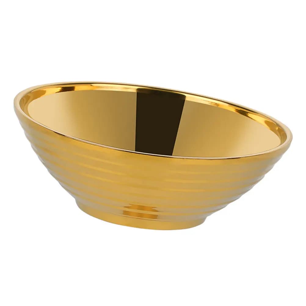 Gold Stainless Steel Soup Bowl, Multipurpose Container for Salad, Pasta and Fruit