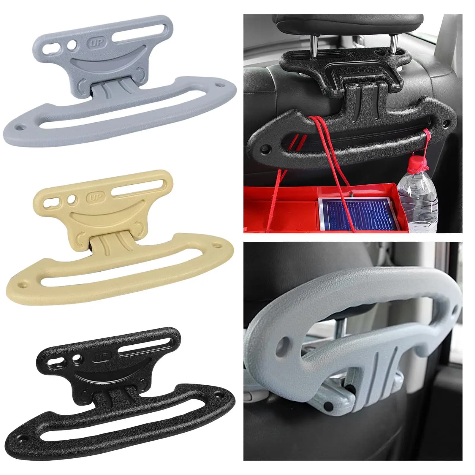 Appendiabiti da auto per poggiatesta, appendiabiti di sicurezza per giacche e abiti