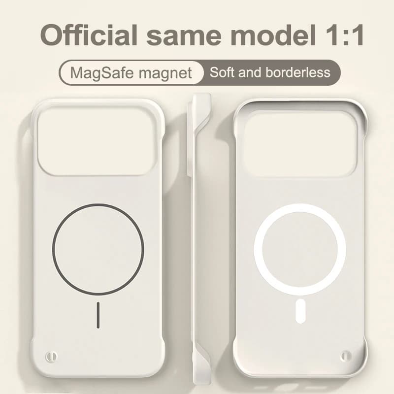 Custodia per telefono senza cornice magnetica opaca ultra sottile morbida per iPhone Air 16 E 15 14 Plus 13 12 11 17 Pro Max per Magsafe Cover