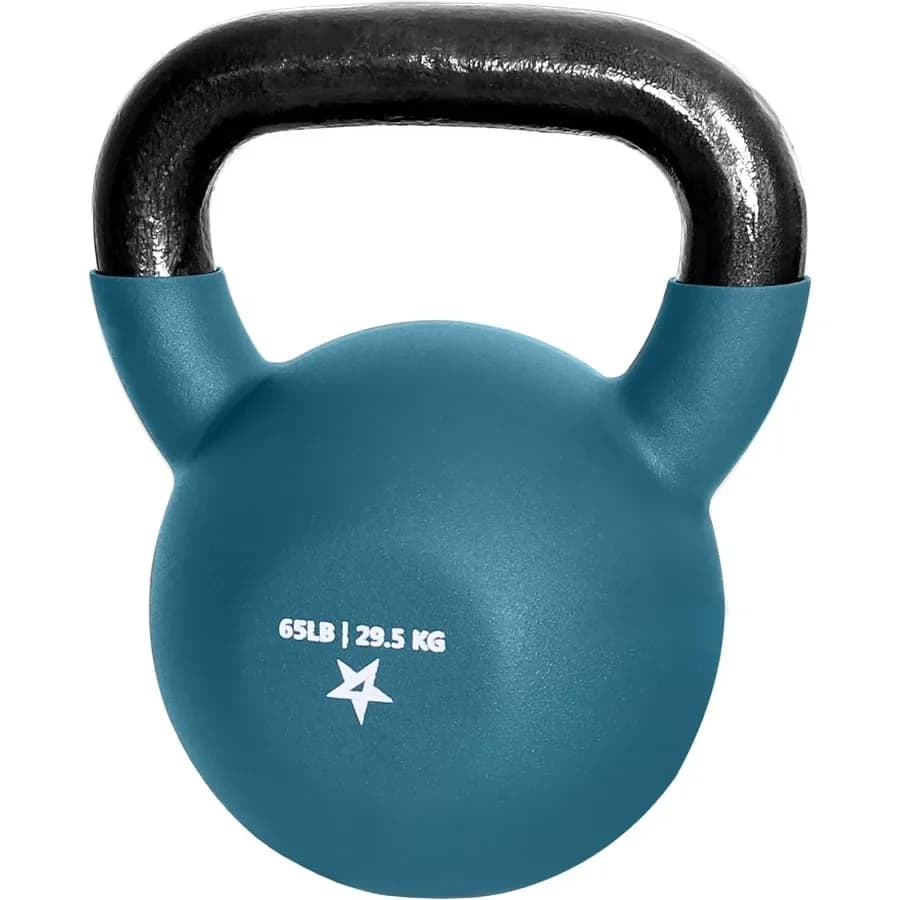 Kettlebell Kettlebell cast iron covered in 565 lbs neoprene with wide handle and flat bottom designed for use in home gym Ideal f