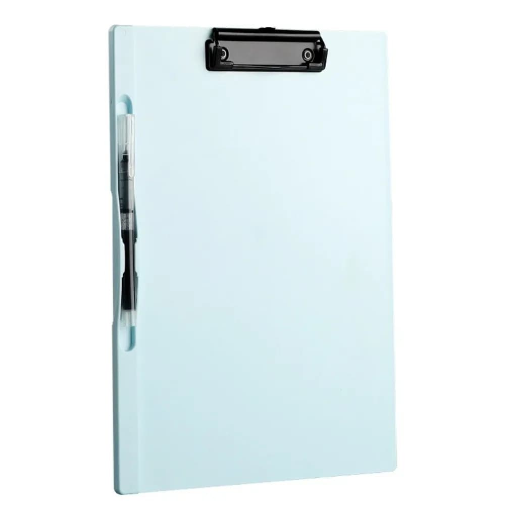 Durevole cartella di file A4 Appunti con portapenne Stecca da scrittura in plastica Formato lettera Clip in metallo Organizzatore di carta Cancelleria