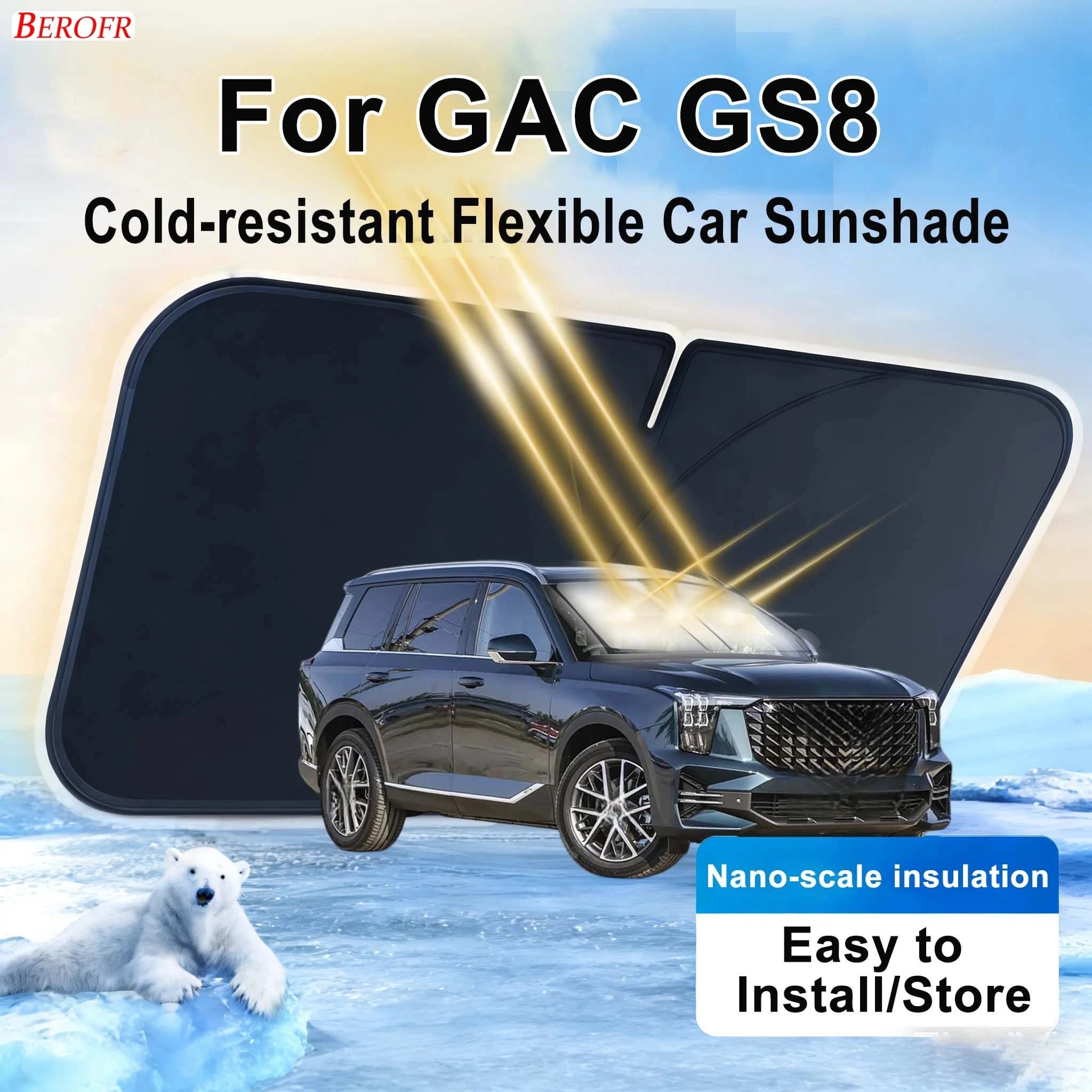 For GAC GS8 2021-2026 Car Windshield Sunshade Cover Front Window Sun Shade Heat Insulation Summer Auto Accessories