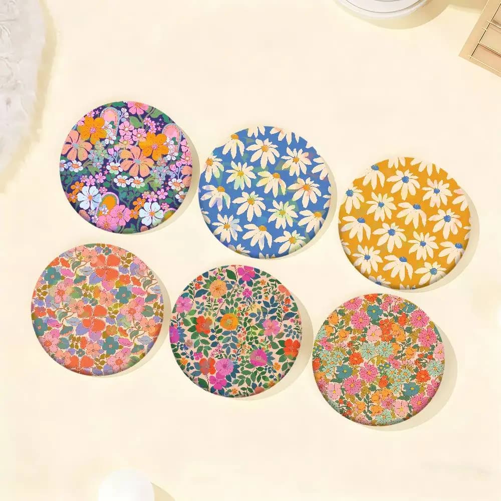 Fashion M-michelle P-parascandolo flowers Badge Set Glass Shine Brooches Lapel Backpack Costume Gifts Decoration birthday