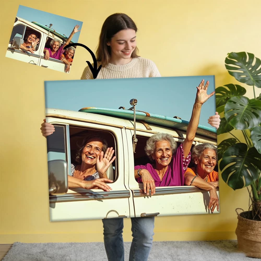 1 Piece of Custom Photo Frame with Wooden Frame Fai-da-Te or Frameless Poster, Custom Gift for Innamorati, Custom Home Decoration
