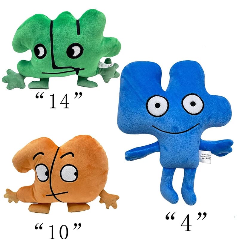 Bfdi Plushie Battle for Dream Island peluche Four Ten 144peluche fronding Firey Coiny Bubble Cake lecca-lecca regalo per bambini
