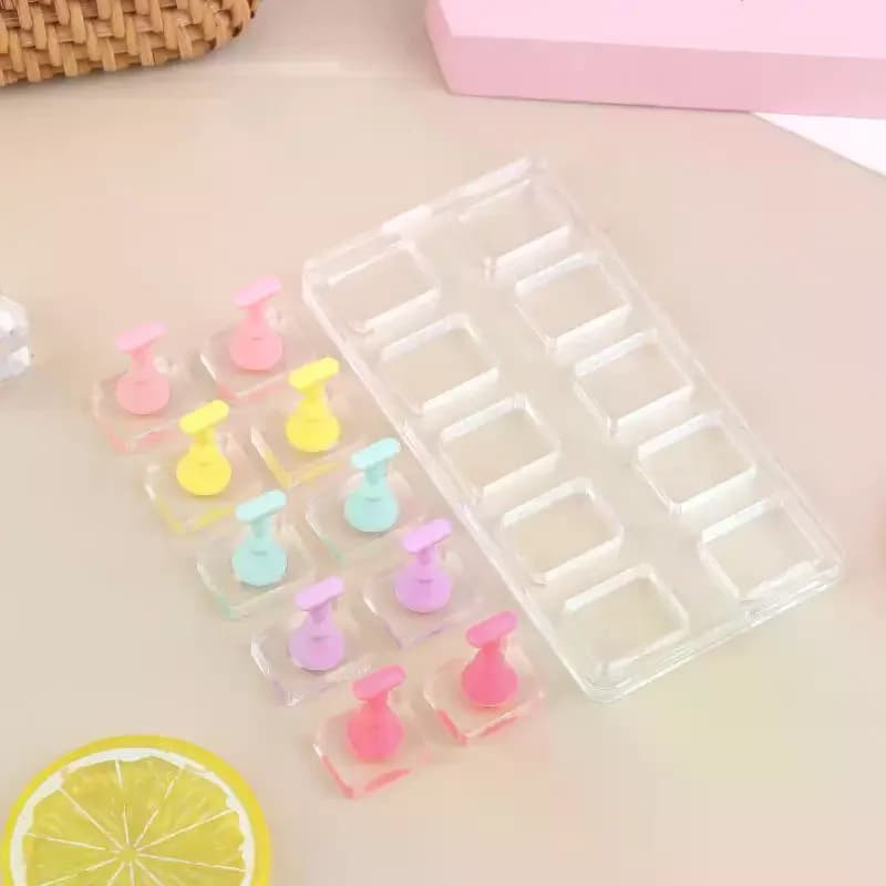 Set di 1 Espositore per Unghie Non Magnetico in Acrilico, Supporto per Punte, Stand per Pratica Manicure, Strumenti per DIY Unghie