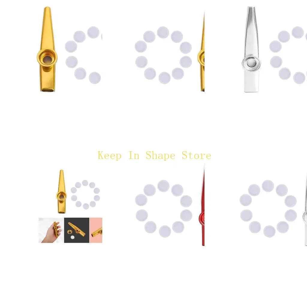 U1JC Kazoos in metallo con diaframmi per flauto Kazoo Kazoos Ukuleles Companion Parti strumenti musicali dimensioni comuni