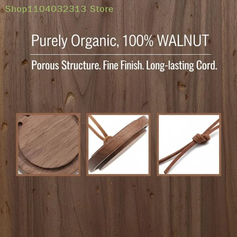 Diffusore di Aromi in Legno Premium petite1PC, Legno di Noce Nero, Regalo Artigianale per Decorazione Casa e Atmosfera Rilassante