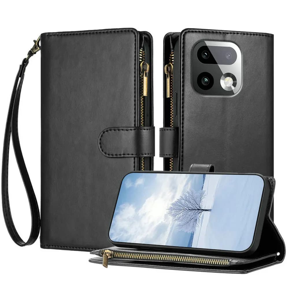 Flip Case For OPPO Realme 16 Pro Plus 5G 9-Card Zipper Wallet Leather Funda Realme 16 Pro Luxury Cover Realmi 16 Pro+ Etui