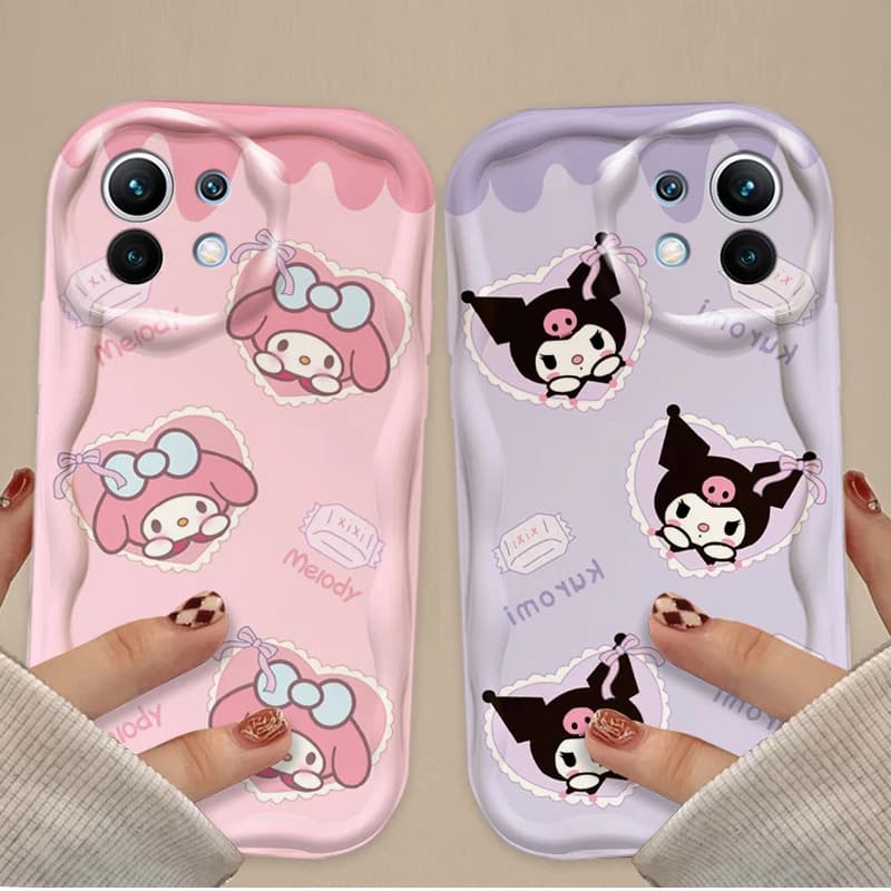 Custodia Morbida Lovely Melody Kuromi per Xiaomi POCO X7 X6 X5 X3 NFC F7 Ultra F6 F5 Pro F3 GT M5S C65 C75 M3 M4 M5S M6 M7 Pro 4G 5G