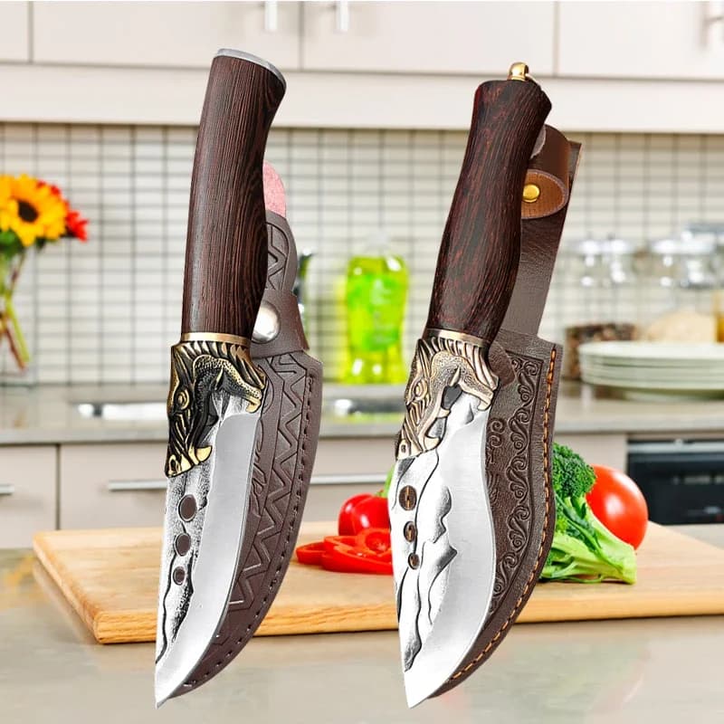 Kitchen forged cook knife 5 cr15mov stainless steel fish fruit meat boner Peeling professional butcher's handle with lid