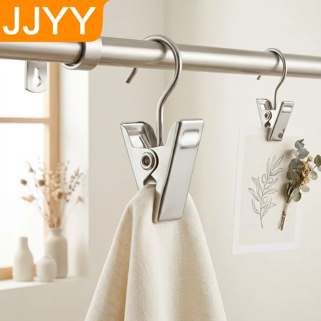 Clip per Tende Spesse da Appendere, Confezione da 5, per Bagno e Arredamento Casa, Accessori Durevoli per Tende, Ferramenta per Finestre