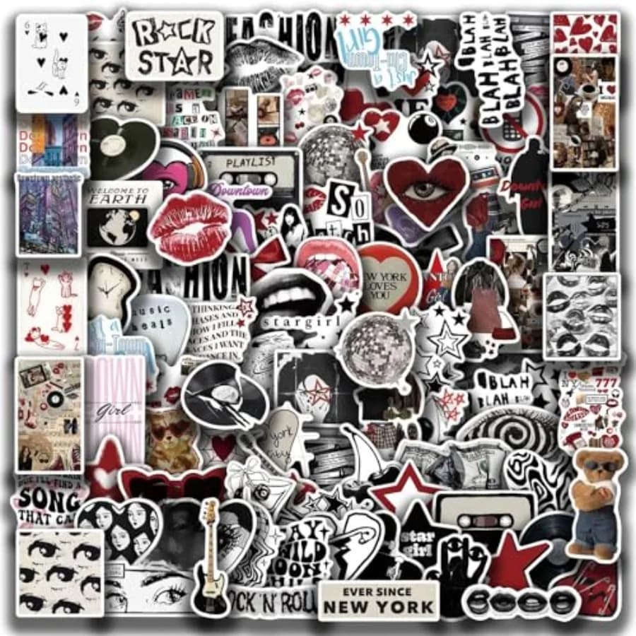 100 Pieces of Outdoor Downtown Girls Stickers, Trendy Y2K Sticker package for Water Bottles, Fun Decalcomanie Waterproof for Teenagers and Adults