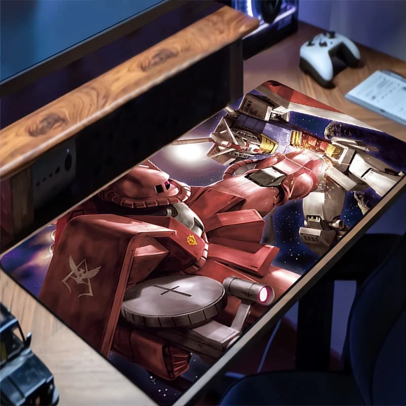 Tappetino per mouse Meccanico Warrior RX-78-2 Gundam Tappetino per mouse da gioco Tappetino per mouse in gomma Tappetino per mouse da scrivania antiscivolo HD Tappetino per tastiera Tappetino esteso