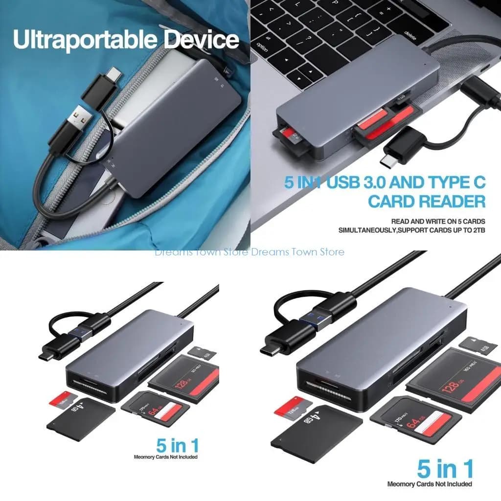 HX6A USB3.0/USB C Scheda Card Reader USB C a MS Memory Card Adattatore della scheda Memoria USB per il laptop telefonico C