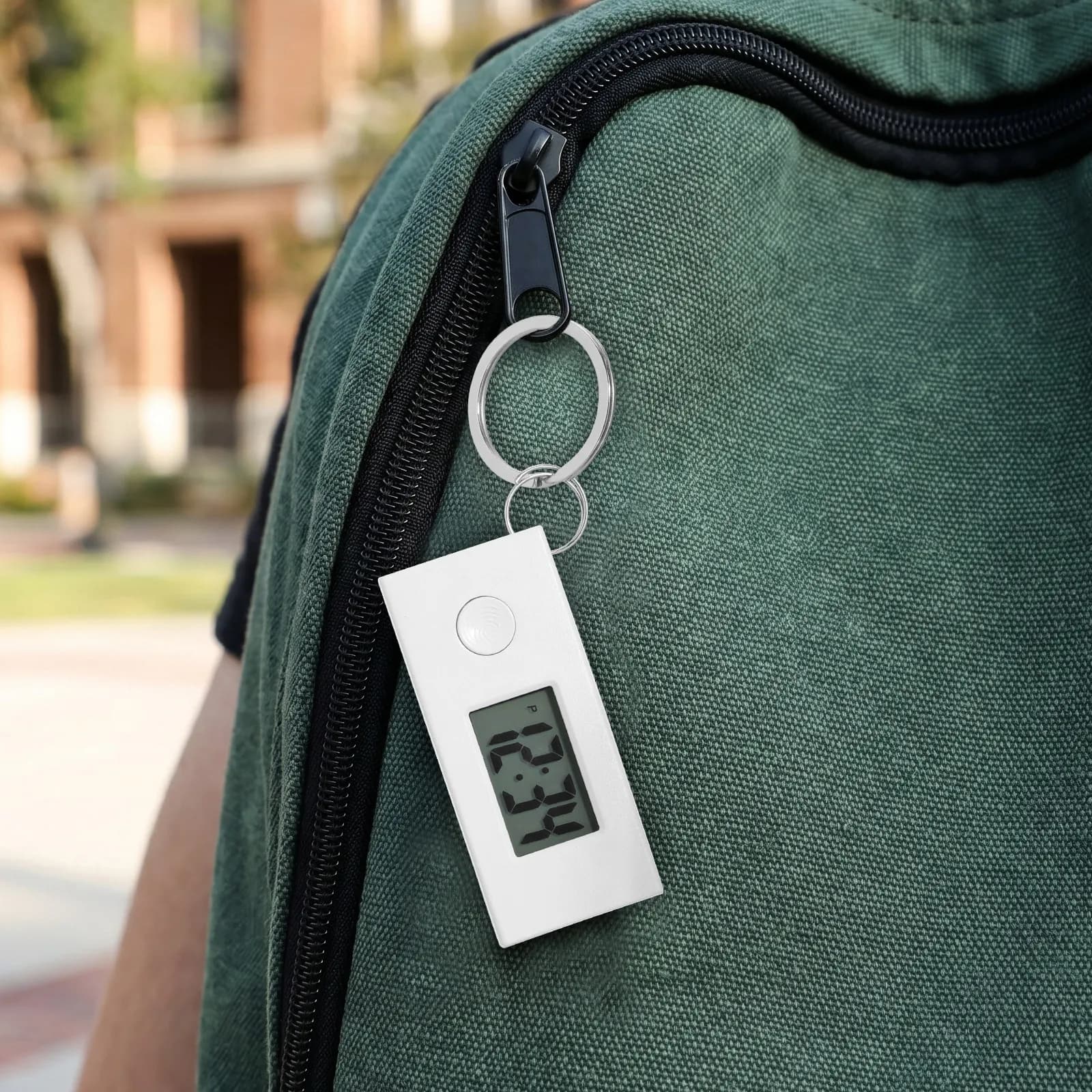 5Pcs Silent Keychain Watches Portable Lightweight Digital Hanging Watches Luminous Student Key Ring Watch for Backpack Belt Loop