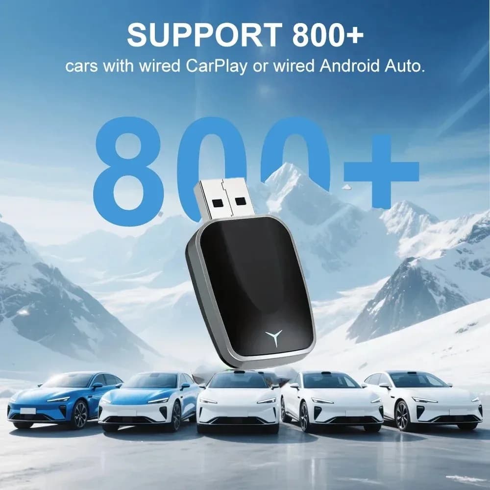 Adapter Wireless Carplay Android Auto 2 in 1 Smart Mini Box Plug and Play WIFI BT Auto Connect for Toyota VW Peugeot MAZDA FORD