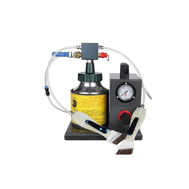 111 Riempitrice pneumatica automatica per colla a doppia testa, spruzzatrice per scarpe, spazzolatrice per colla