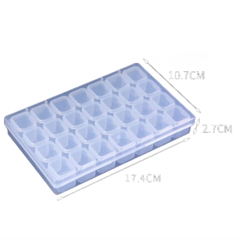 1 pc 56 grids box holder for diamond art beads compact and portable transparent plastic case to store jewels and gems and arrange