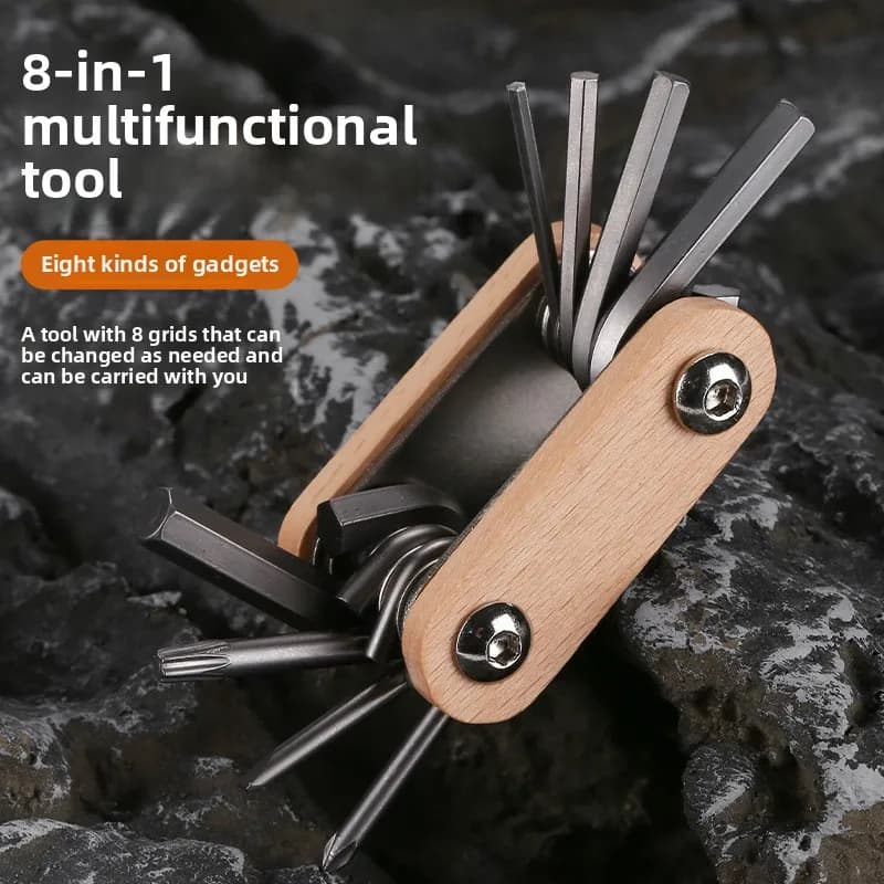 Attrezzi per biciclette da montagna Kit di strumenti per riparazione biciclette per bici Chiave per raggi esagonali Mountain Cycle Set di cacciaviti 8 in 1 Aquipmen da equitazione