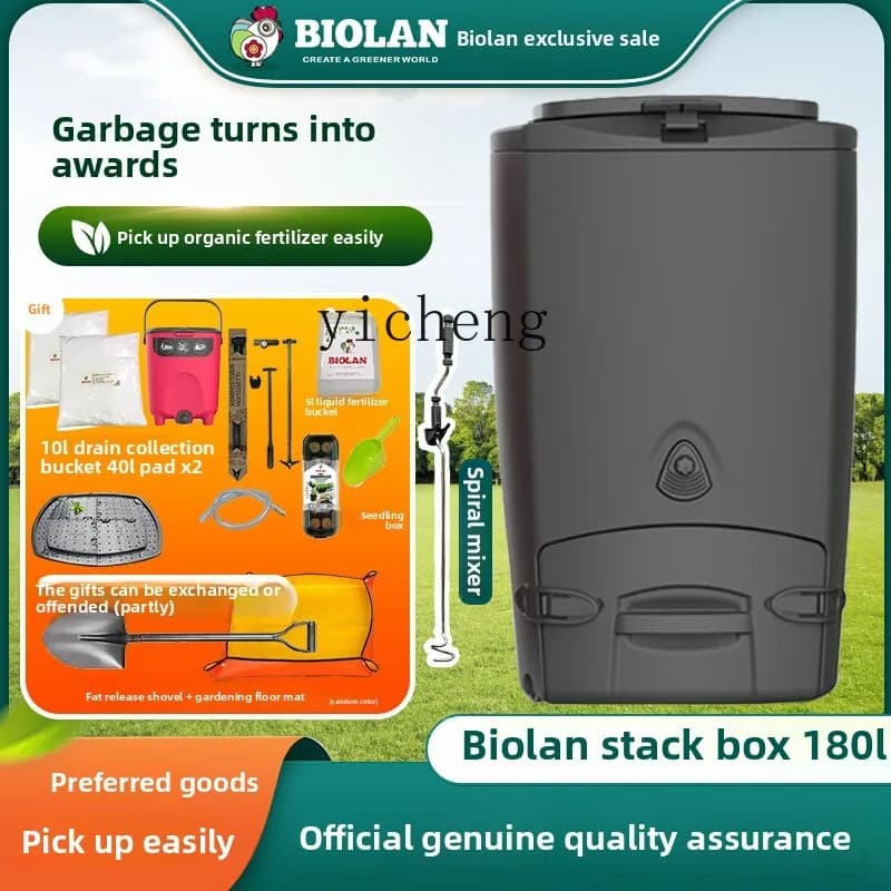 ZK compost secchio 180L professionale compost bin rifiuti alimentari domestici giardinaggio rifiuti compost fertilizzante fermentato