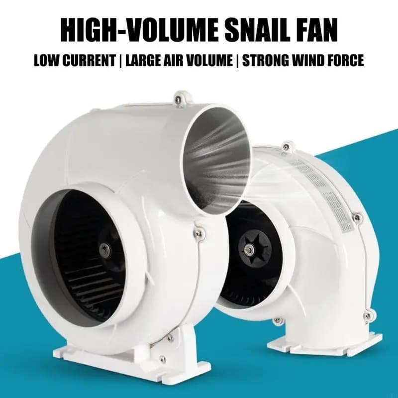 Ventilatore curvo affidabile 12V per barche elettriche 320CFM per applicazioni yacht e H9EE