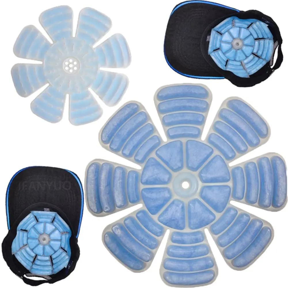 Cappello riutilizzabile Cuscinetti per il ghiaccio rinfrescanti Caschi traspiranti multiuso Berretto rinfrescante Prevenzione delle colpi di calore Cappello universale per impacchi di ghiaccio PCM Escursionismo