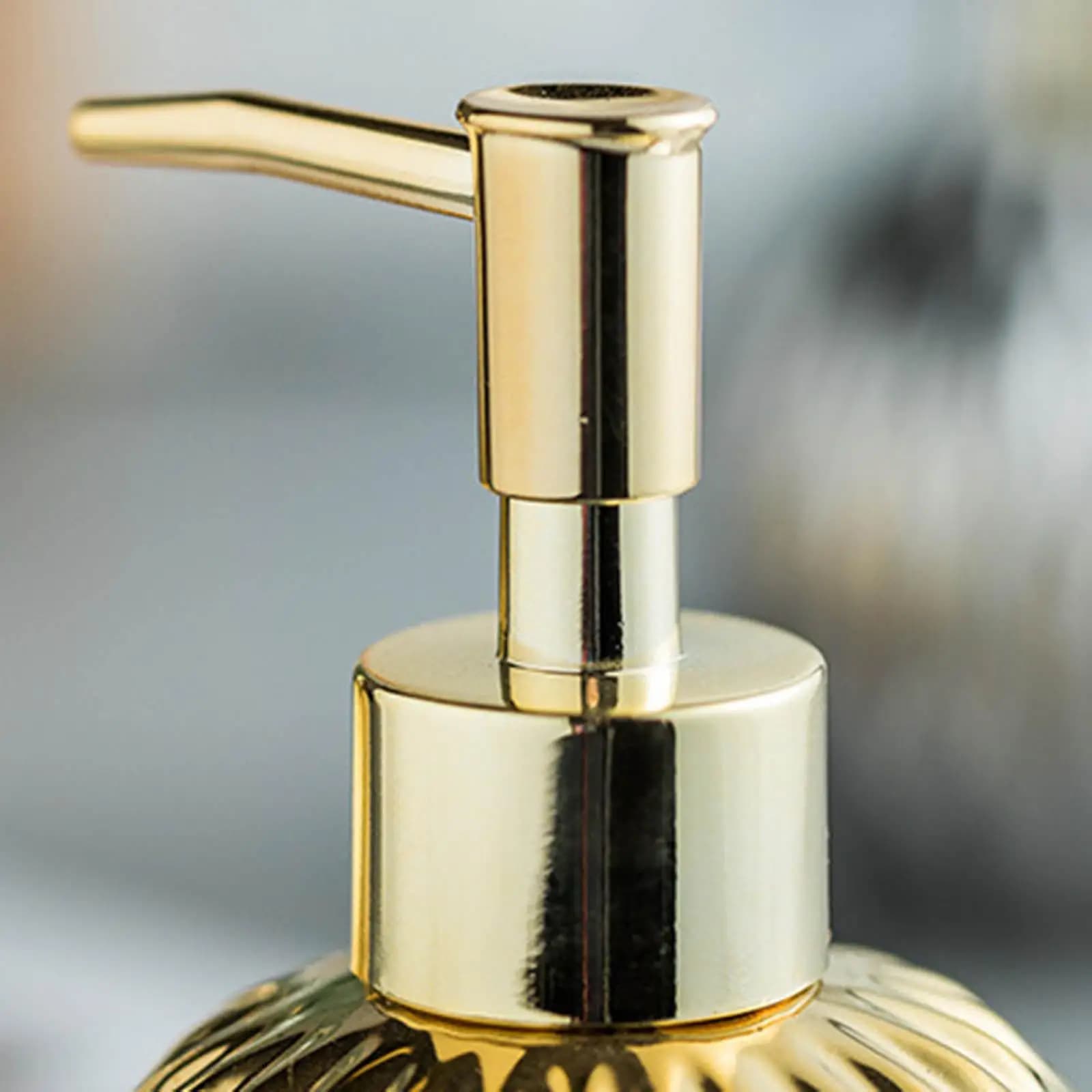 Dispenser di Sapone in Ceramica Ricaricabile, Bottiglia per Gel Doccia e Oli da Massaggio per Casa