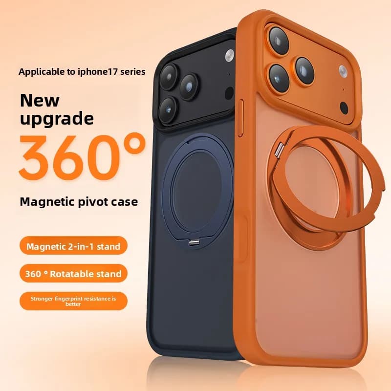 Custodia Magnetica Girevole a 360° di Lusso per iPhone 17 Pro Max 16 Plus 15 14 13 12 11, Antiurto e Sottile, Compatibile con Supporto MagSafe