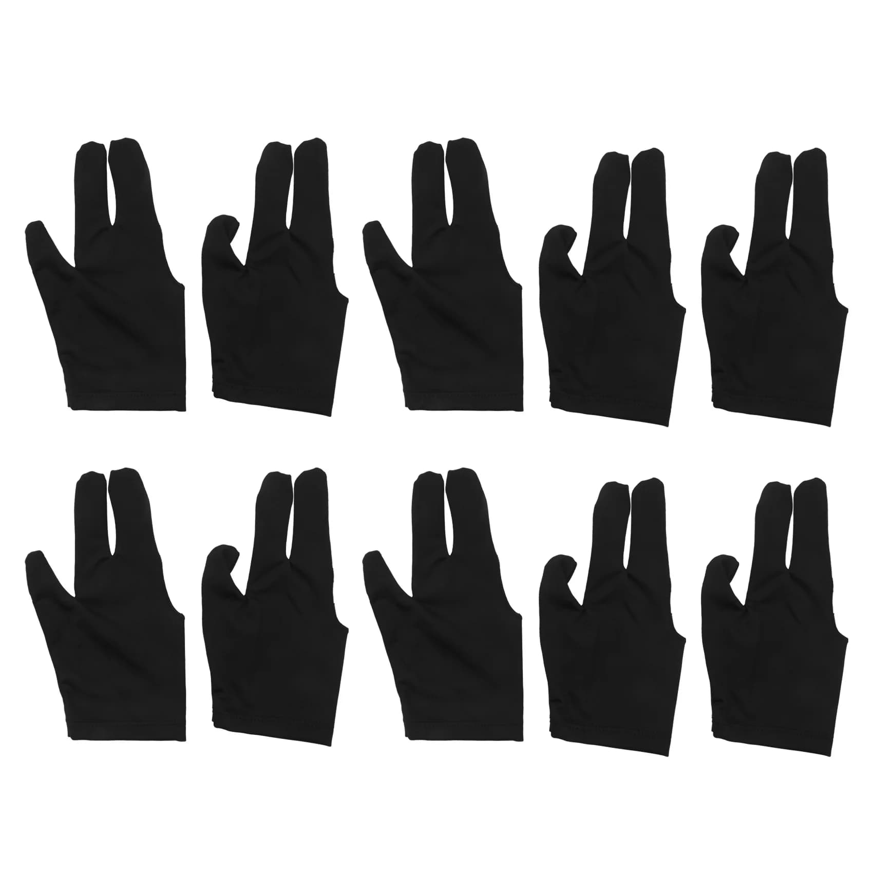 Nuovi guanti da biliardo da 10 pezzi 3 dita guanti per mano sinistra e destra guanti da biliardo stecca da biliardo