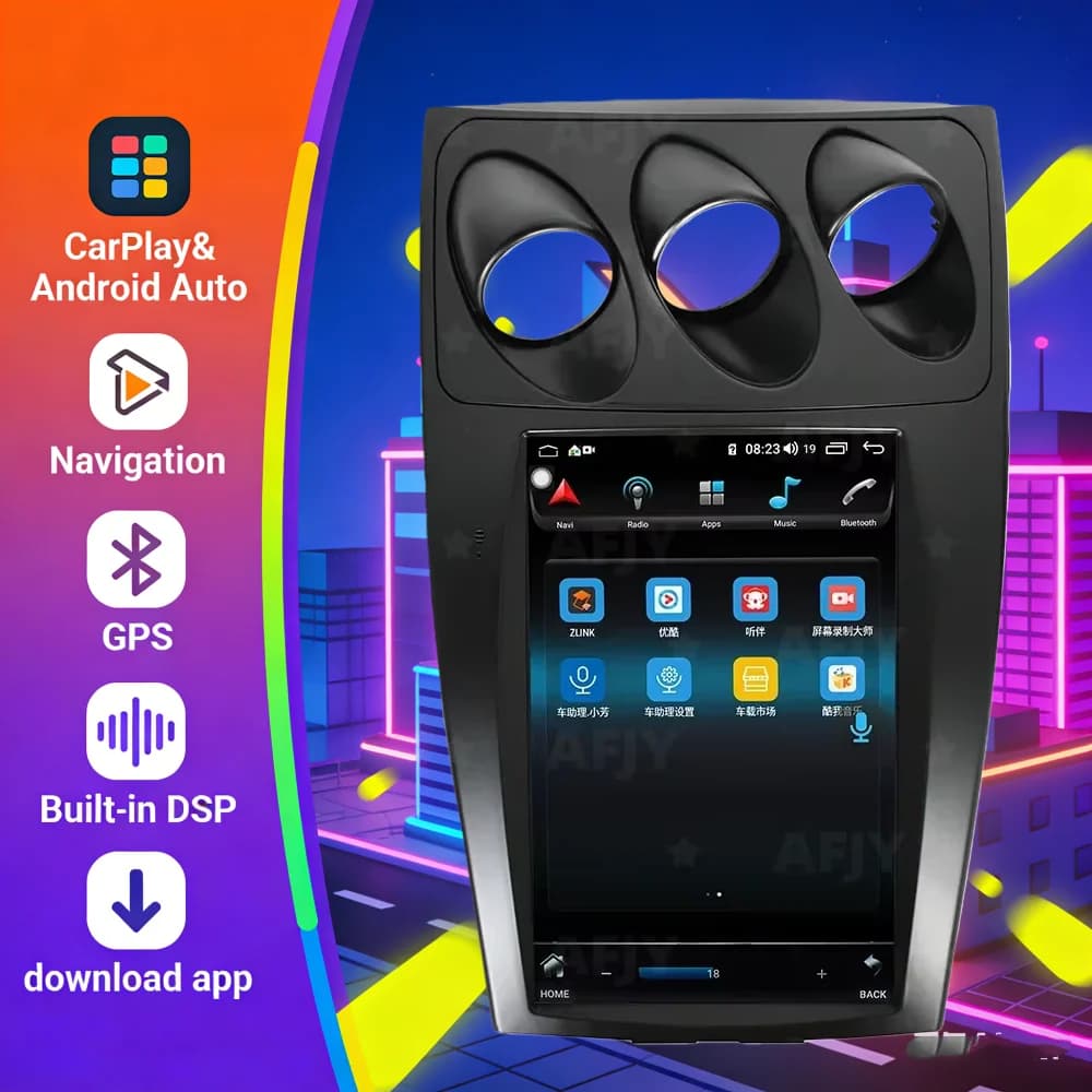 Autoradio per Nissan 350Z Z33 2002-2007 Android 14 Carplay Lettore Multimediale Stereo Auto GPS Navigazione Schermo Touch da 12.1 Pollici