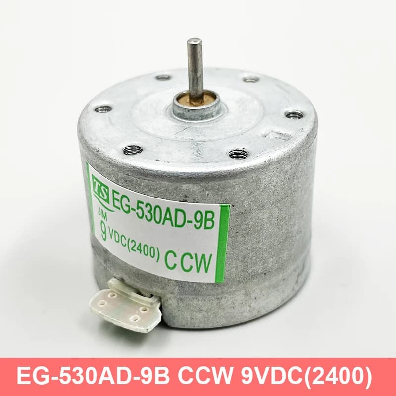 Micro EG-530AD-9B motore CCW DC 9V 2400RPM Mini 530 cabestan Tape Deck Recorder Audio Round mandrino Motor