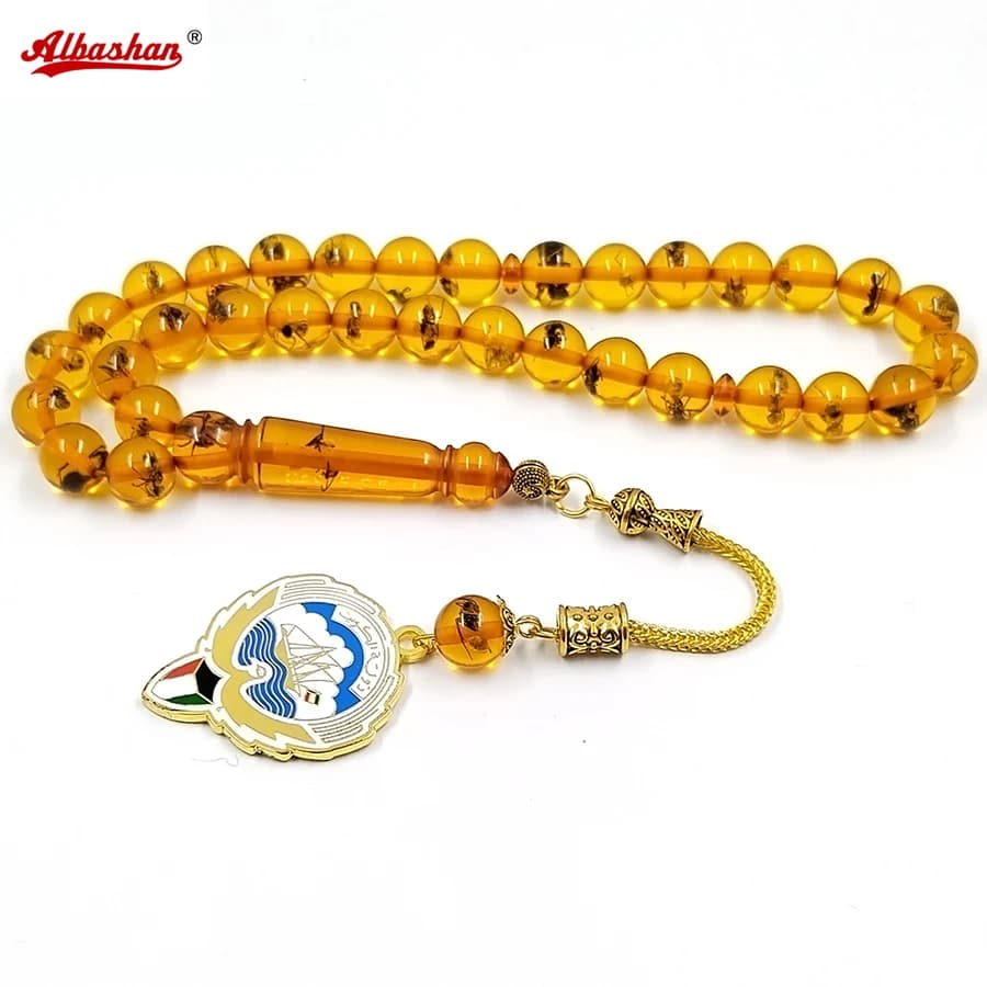 Tasbih Insetto resina Ciondolo Kuwait Rosario Perline di preghiera musulmane Pusheen Accessori uomo Misbaha Bracciale insetti islamici
