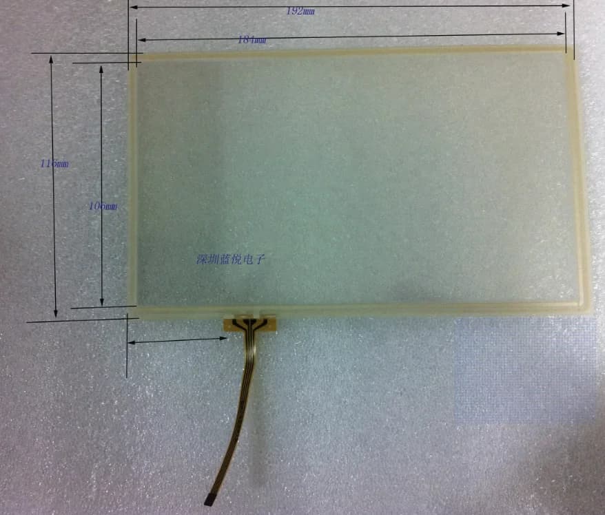 8-inch four wire resistive touch screen frame 192 * 116 touch screen GPS navigation touch screen