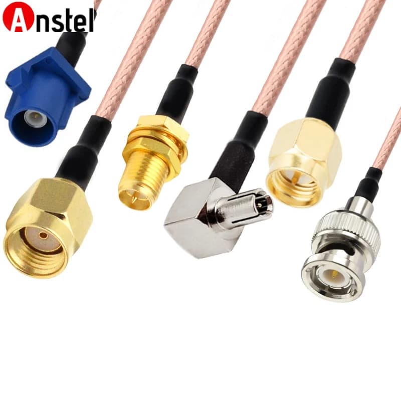 Cavo Coassiale RG316 SMA, Prolunga RP-SMA Femmina/Maschio a Adattatore TS9 CRC9 BNC Fakra Tipo C F per Antenna GPS WiFi Veicolare 15cm